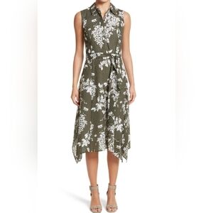 Lafayette 148 Moxie exposed blooms shirt dress